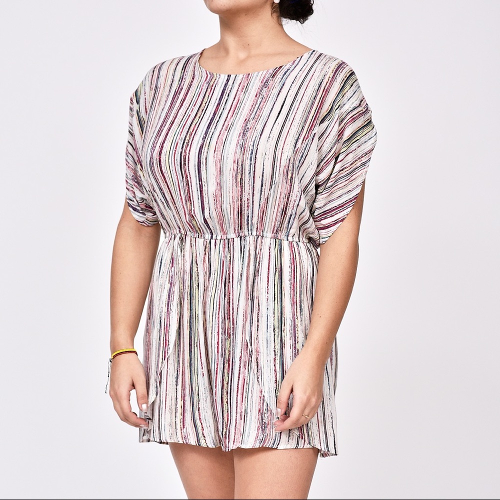 Bcbgeneration Multicolored Silk Romper - image 2